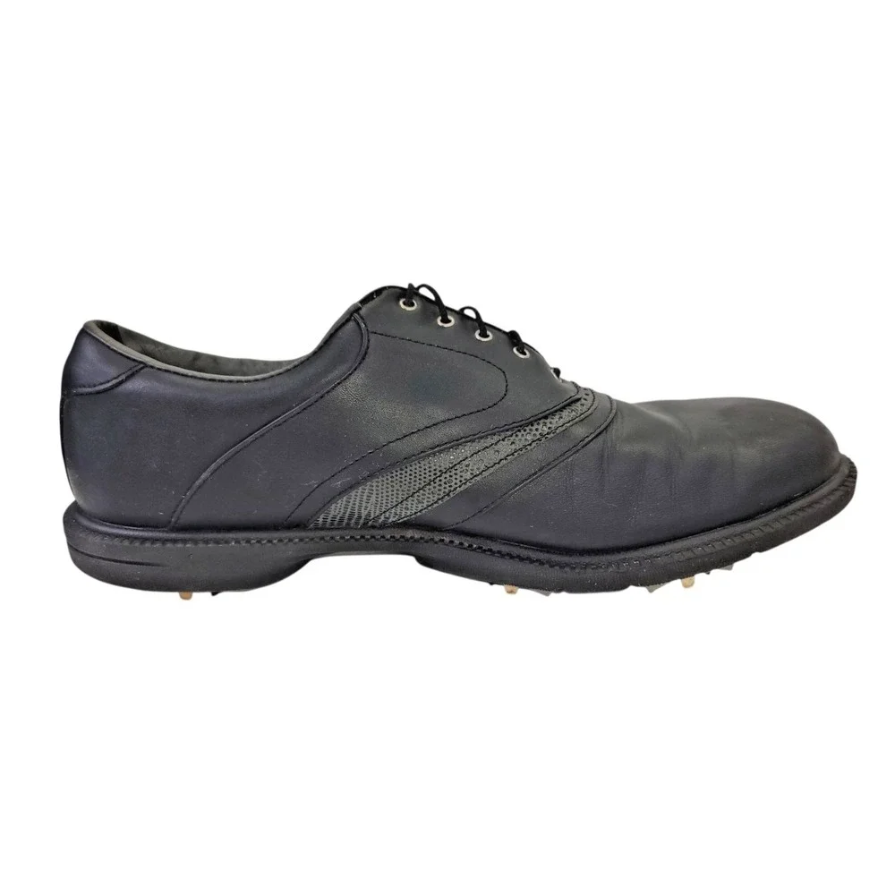 Footjoy Golf Shoes Mens Size 12M Black Superlites Soft Spike Lace‎ Up Leather